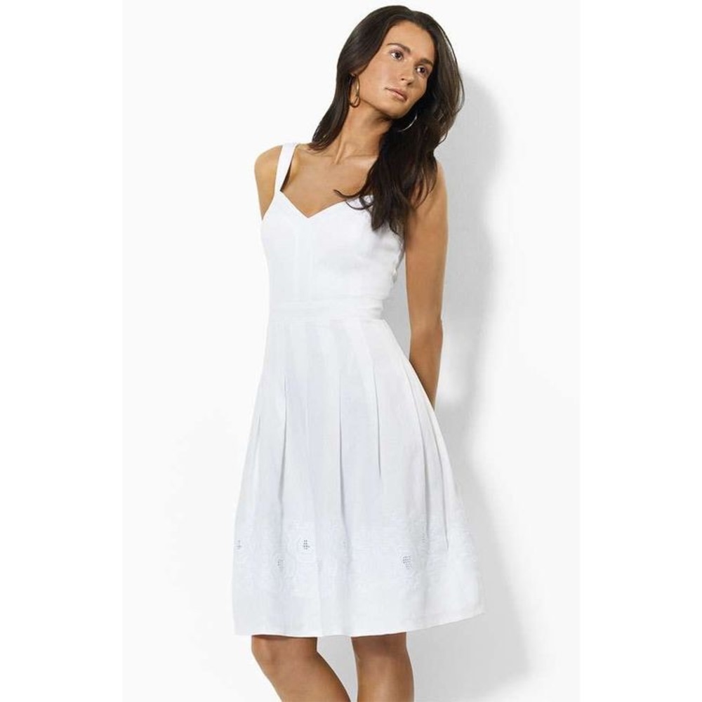 Ralph Lauren Linen White Sundress